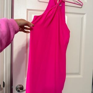 Naked Zebra Fuchsia Halter Style Dress - M